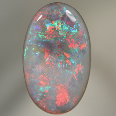 SOLID SEMI BLACK OPAL Bright red and green fire  SEE VIDEO